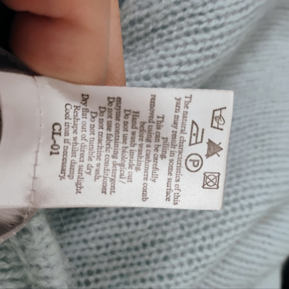 Pure Collection Light Blue Scarf - Picture 6 of 6